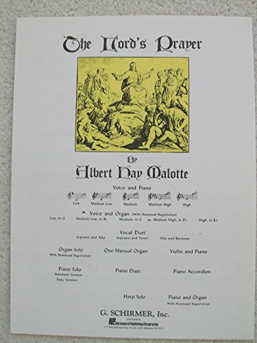 Lord's Prayer: Medium High Voice (D-Flat) and Organ von Schirmer