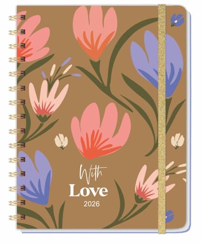 Love Spiral-Kalenderbuch A5 2026: Taschenkalender 2026 mit Spiralbindung und viel Platz für Termine. Praktischer Buch-Kalender für Termine und To-dos. ... und Stickerbögen. (Kalenderbücher Heye) von Heye