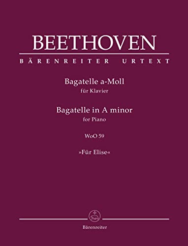 Ludwig van Beethoven-Bagatelle For Piano in A Minor-Klavier-BOOK