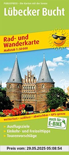 Lübecker Bucht: Rad- und Wanderkarte mit Ausflugszielen, Einkehr- & Freizeittipps, wetterfest, reißfest, abwischbar, GPS-genau. 1:50000 (Rad- und Wanderkarte/RuWK)