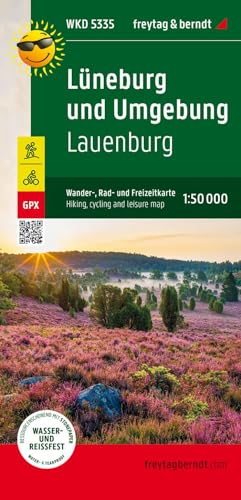 Lüneburg und Umgebung, Wander-, Rad- und Freizeitkarte 1:50.000, freytag & berndt, WKD 5335: Lauenburg, mit touristischen Infos, GPX Tracks, ... (freytag & berndt Wander-Rad-Freizeitkarten)