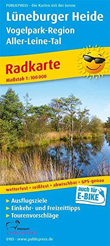 Lüneburger Heide - Vogelpark-Region, Aller-Leine-Tal: Radkarte mit Ausflugszielen, Einkehr- & Freizeittipps, wetterfest, reissfest, abwischbar. 1:100000 (Radkarte: RK) von Publicpress
