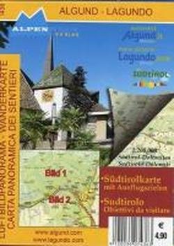 Luftbildpanorama & Wanderkarte - Algund - Lagundo: Südtirolkarte mit Ausflugszielen von Alpenwelt Verlag