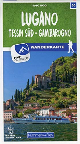 Lugano - Tessin Süd - Gambarogno Nr. 50 Wanderkarte 1:40 000: Matt laminiert, free Download mit HKF Outdoor App (Kümmerly+Frey Wanderkarten, Band 50) von Hallwag Kümmerly & Frey