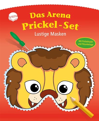 Lustige Masken: Das Arena Prickel-Set. Mit Filzmatte und Prickelnadel Aufstellfiguren ausstanzen ab 4 Jahren von Arena