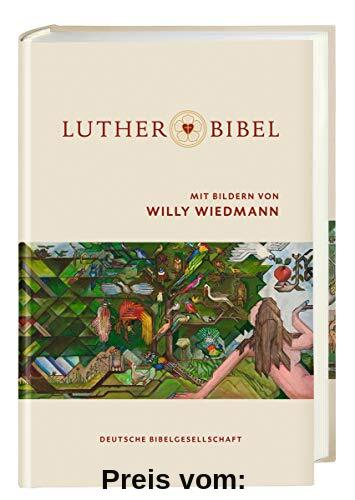 Lutherbibel mit Bildern von Willy Wiedmann: Mit 24 Farbtafeln und Familienchronik