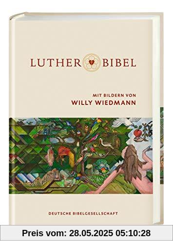 Lutherbibel mit Bildern von Willy Wiedmann: Mit 24 Farbtafeln und Familienchronik