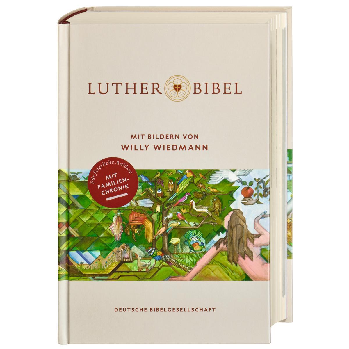 Lutherbibel mit Bildern von Willy Wiedmann. Mit Apokryphen und Familienchronik. ... von Deutsche Bibelges.