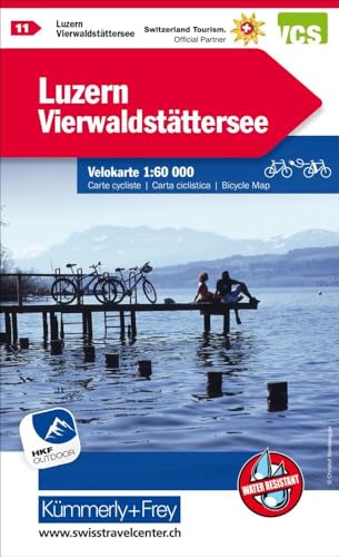 Kümmerly+Frey Velokarte 11 Luzern, Vierwaldstättersee 1:60.000: Wetterfest, matt laminiert und mit free Download von Kmmerly und Frey