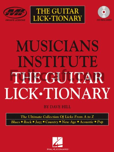 M. I. Guitar Lick Tionary Bk/Cd: Noten, CD für Bass-Gitarre (Private Lessons): Private Lessons Series