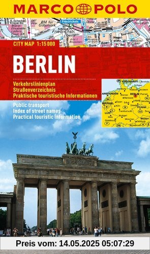 MARCO POLO Cityplan Berlin 1:15 000: Verkehrslinienplan. Straßenverzeichnis. Praktische touristische Informationen MARCO POLO Cityplan Berlin 1:15 000: Verkehrslinienplan. Straßenverzeichnis. Praktische touristische Informationen