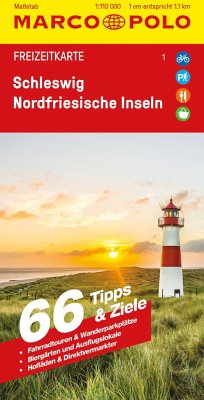 MARCO POLO Freizeitkarte 1 Schleswig, Nordfriesische Inseln 1:110.000 von Mairdumont