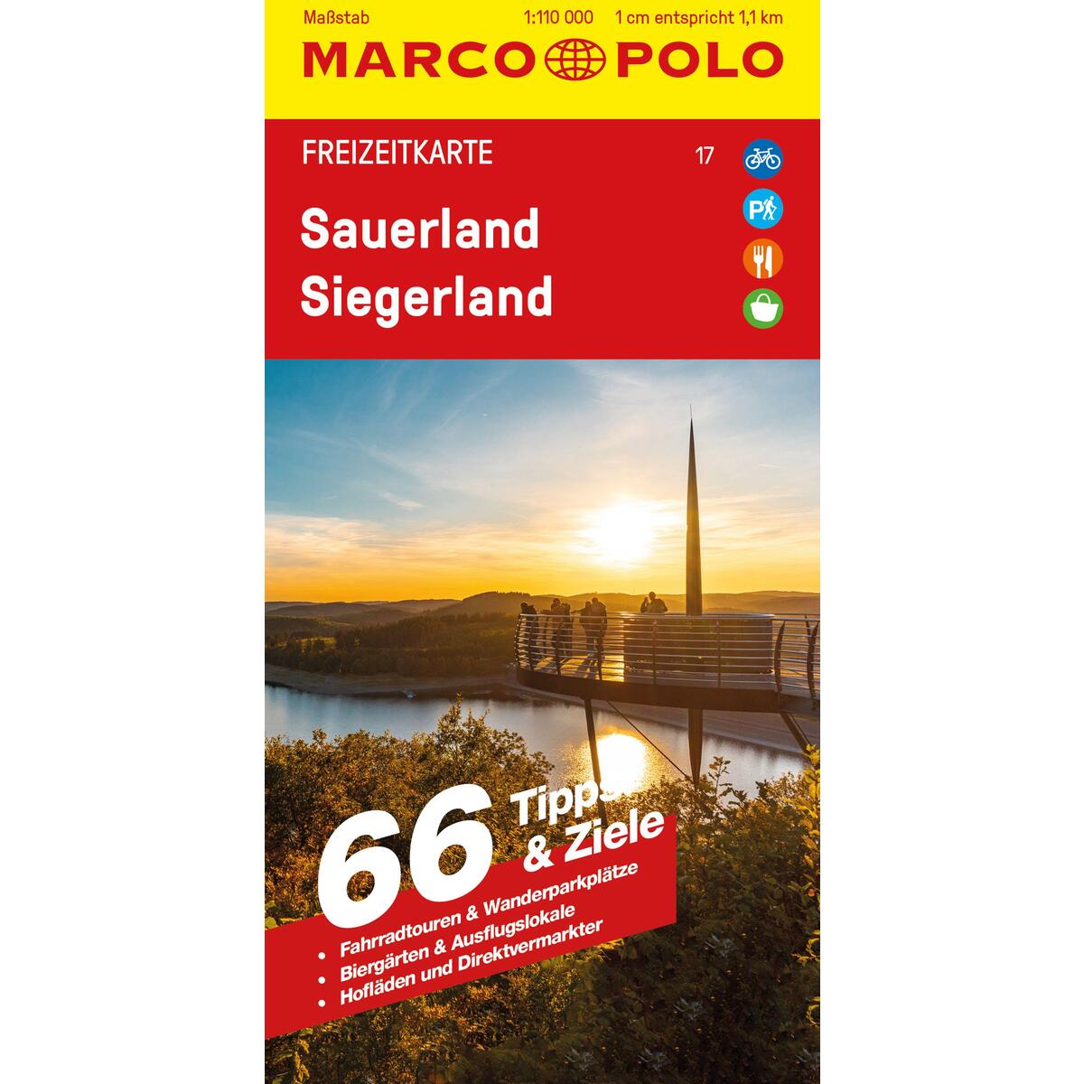 MARCO POLO Freizeitkarte 17 Sauerland, Siegerland 1:110.000 von Mairdumont