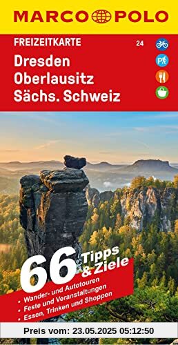 MARCO POLO Freizeitkarte 24 Dresden, Oberlausitz, Sächsische Schweiz 1:100.000