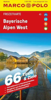 MARCO POLO Freizeitkarte 45 Bayerische Alpen West 1:100.000 von Mairdumont
