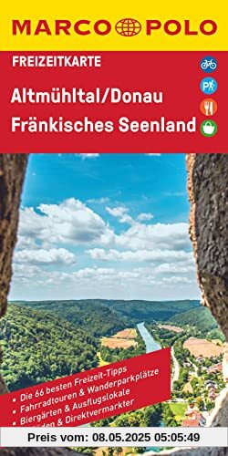 MARCO POLO Freizeitkarte Deutschland Blatt 36 Altmühltal, Donau: 1:110 000, Fränkisches Seenland