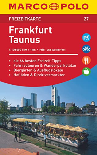 MARCO POLO Freizeitkarte 27 Frankfurt, Taunus 1:100.000: Die 66 besten Freizeit-Tipps. Die Fahrradtouren & Wanderparkplätze. Biergärten & ... & Direktvermarkter. Reiß- und wetterfest von MAIRDUMONT