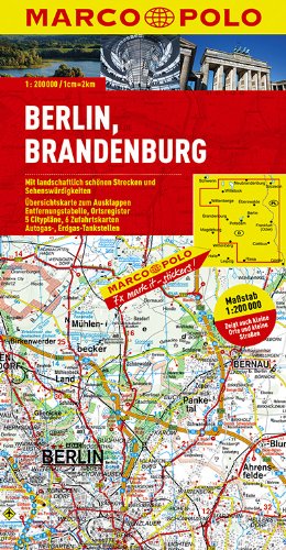 MARCO POLO Karte Berlin, Brandenburg 1:200.000 (MARCO POLO Karten 1:200.000) von MAIRDUMONT