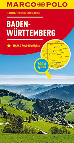 MARCO POLO Regionalkarte Deutschland 11 Baden-Württemberg 1:200.000: Wegenkaart Schaal 1 : 200.000