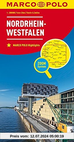 MARCO POLO Karte Deutschland Blatt 5 Nordrhein-Westfalen 1:200 000 (MARCO POLO Karten 1:200.000)