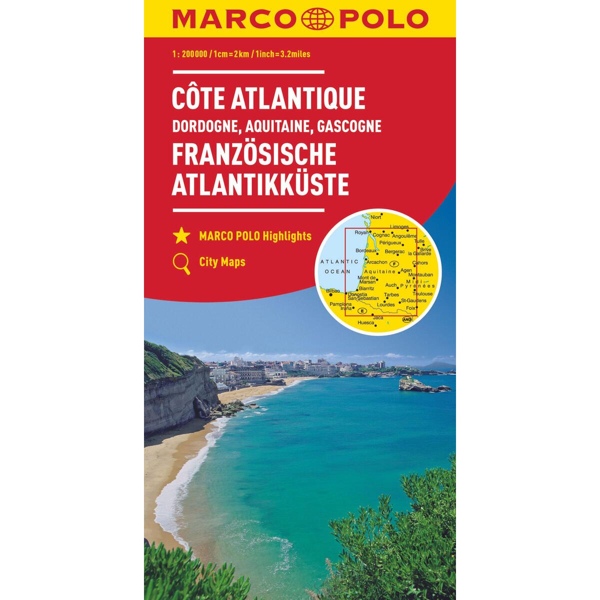 MARCO POLO Karte Frankreich Französische Atlantikküste 1:300 000 MARCO POLO Karte Frankreich Französische Atlantikküste 1:300 000 von Mairdumont