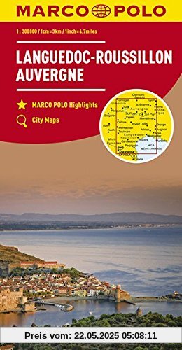MARCO POLO Karte Frankreich Languedoc-Roussillon, Auvergne 1:300 000 (MARCO POLO Karten 1:300.000)