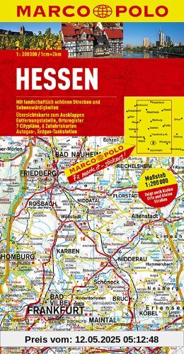 MARCO POLO Karte Hessen 1:200.000