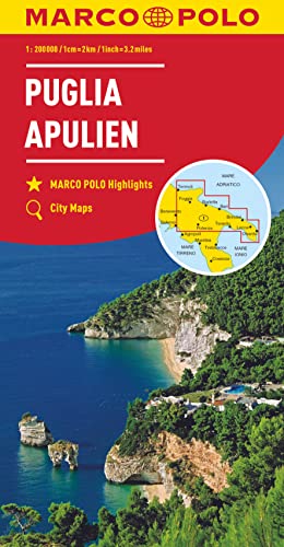 MARCO POLO Regionalkarte Italien 11 Apulien 1:200.000: MARCO POLO Highlights, City Maps