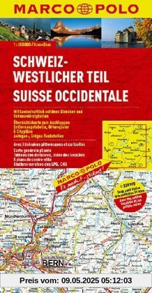 MARCO POLO Karte Schweiz, Westlicher Teil 1:200.000