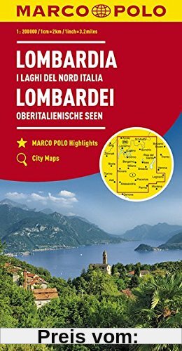 MARCO POLO Karten 1:200.000: MARCO POLO Karte Italien Blatt 2 Lombardei, Oberitalienische Seen 1:200 000