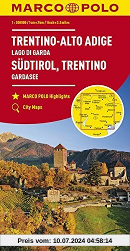 MARCO POLO Karten 1:200.000: MARCO POLO Karte Italien Blatt 3 Südtirol, Trentino, Gardasee 1:200 000