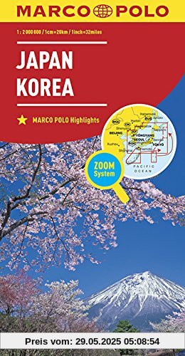 MARCO POLO Kontinentalkarte Japan, Korea 1:2 000 000 (MARCO POLO Länderkarten)