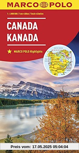 MARCO POLO Kontinentalkarte Kanada 1:4 000 000 (MARCO POLO Kontinental /Länderkarten)