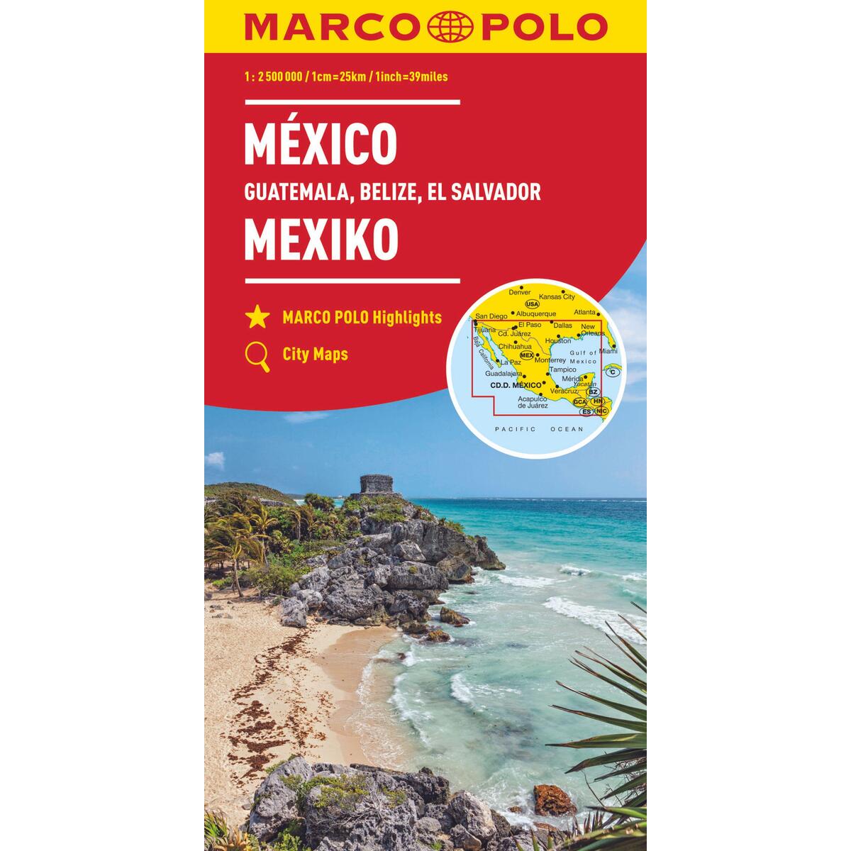 MARCO POLO Kontinentalkarte Mexiko, Guatemala, Belize, El Salvador 1: 2 500 000 MARCO POLO Kontinentalkarte Mexiko, Guatemala, Belize, El Salvador 1: 2 500 000 von Mairdumont