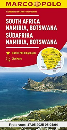 MARCO POLO Kontinentalkarte Südafrika, Namibia, Botswana 1:2 000 000 (MARCO POLO Kontinental /Länderkarten)