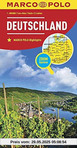 MARCO POLO Länderkarte Deutschland 1:800 000: Wegenkaart 1:800 000 (MARCO POLO Länderkarten)