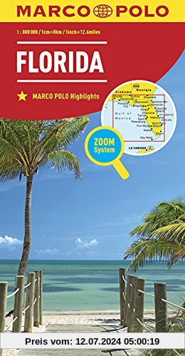MARCO POLO Länderkarte Florida 1:800 000 (MARCO POLO Länderkarten)