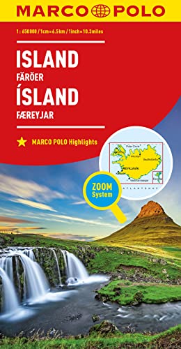 MARCO POLO Länderkarte Island, Färöer 1:650.000 von Heartwood Publishing