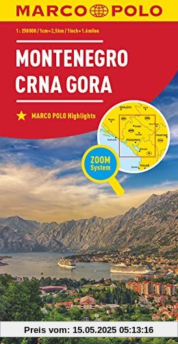 MARCO POLO Länderkarte Montenegro 1:250 000 (MARCO POLO Länderkarten)