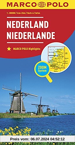 MARCO POLO Länderkarte Niederlande 1:300 000