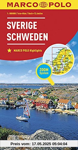 MARCO POLO Länderkarte Schweden 1:800 000 (MARCO POLO Länderkarten)