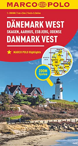 MARCO POLO Regionalkarte Dänemark West 1:200.000: Skagen, Aarhus, Esbjerg, Odense