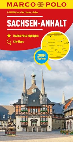MARCO POLO Regionalkarte Deutschland 08 Sachsen-Anhalt 1:200.000: Wegenkaart Schaal 1 : 200.000 MARCO POLO Regionalkarte Deutschland 08 Sachsen-Anhalt 1:200.000: Wegenkaart Schaal 1 : 200.000