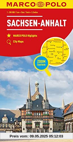 MARCO POLO Regionalkarte Deutschland 08 Sachsen-Anhalt 1:200.000