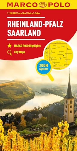 MARCO POLO Regionalkarte Deutschland 10 Rheinland-Pfalz, Saarland 1:200.000: Wegenkaart Schaal 1 : 200.000 von MARCO POLO ein Imprint von MAIRDUMONT