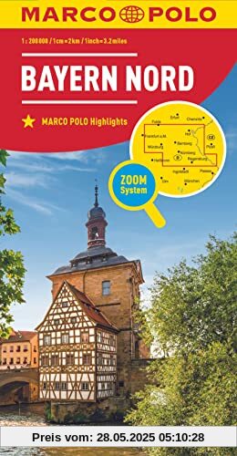 MARCO POLO Regionalkarte Deutschland 12 Bayern Nord 1:200.000