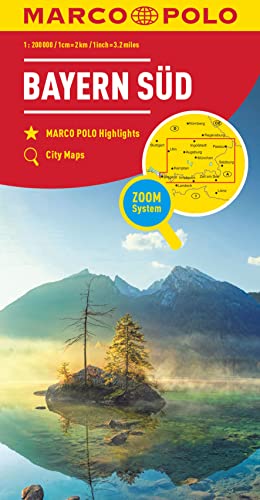 MARCO POLO Regionalkarte Deutschland 13 Bayern Süd 1:200.000: Wegenkaart Schaal 1 : 200.000 von MARCO POLO ein Imprint von MAIRDUMONT