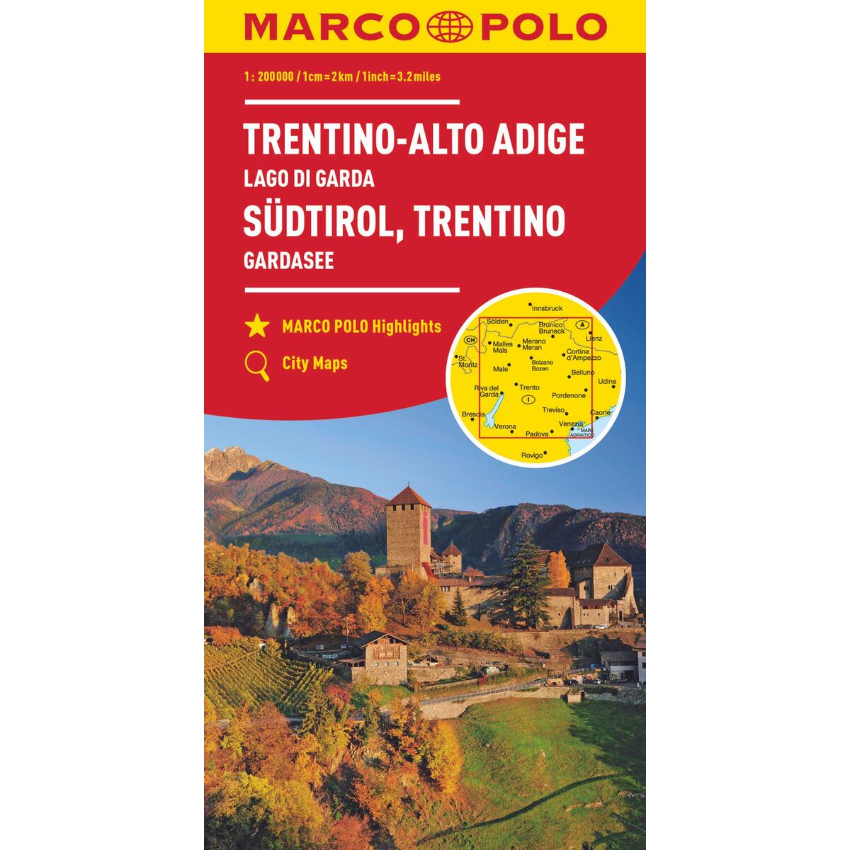 MARCO POLO Regionalkarte Italien 03 Südtirol, Trentino, Gardasee 1:200.000 MARCO POLO Regionalkarte Italien 03 Südtirol, Trentino, Gardasee 1:200.000 von Mairdumont