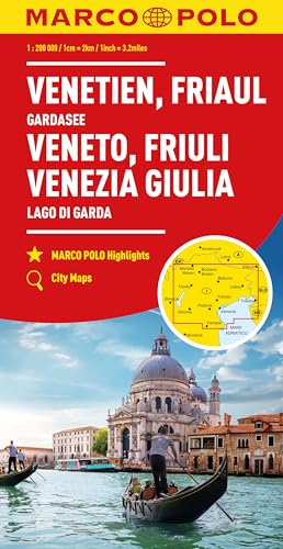 MARCO POLO Regionalkarte Italien 04 Venetien, Friaul, Gardasee 1:200.000: Wegenkaart Schaal 1 : 400.000 von MAIRDUMONT