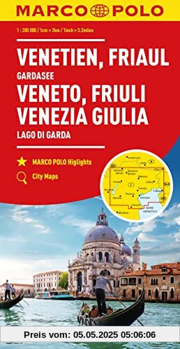 MARCO POLO Regionalkarte Italien 04 Venetien, Friaul, Gardasee 1:200.000